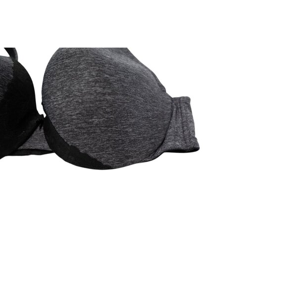 Lane Bryant Cacique T-Shirt Bra 46C Gray Lace Trim Lightly Lined Full Coverage - Picture 3 of 12